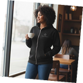 GP - Black cotton fleece hoodie
