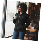 GP - Black cotton fleece hoodie