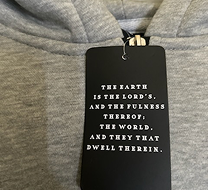 GP - grey cotton fleece hoodie